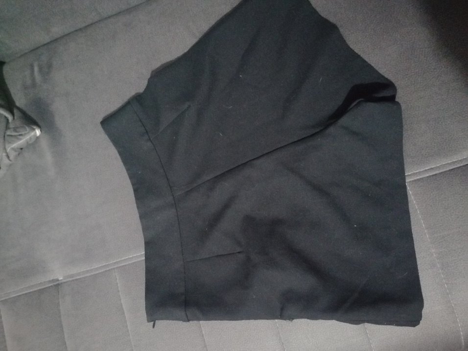 Siyah Mini Pilili Kadın Kumaş etek - Görsel 4