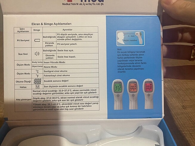 ar+ı med temassız ateş ölçer - Görsel 7