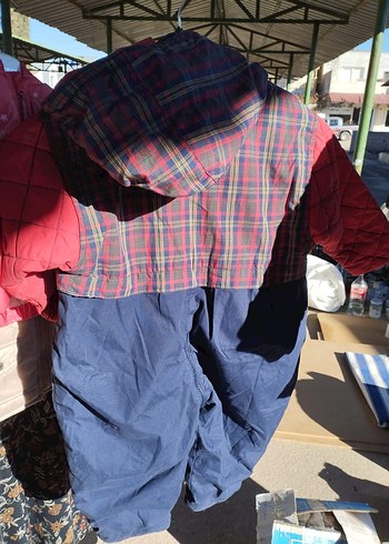 Kırmızı Lacivert Erkek Bebek Tulumu - Görsel 2