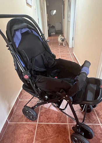 Siyah Bebek Arabası Katlanabilir Model - Görsel 3