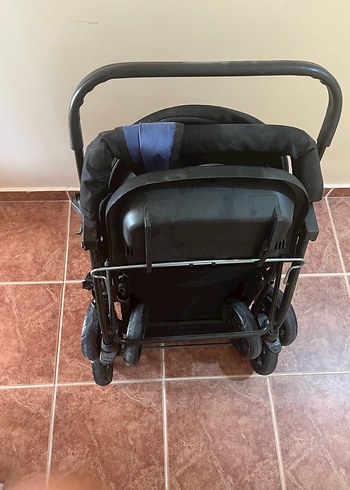 Siyah Bebek Arabası Katlanabilir Model - Görsel 7