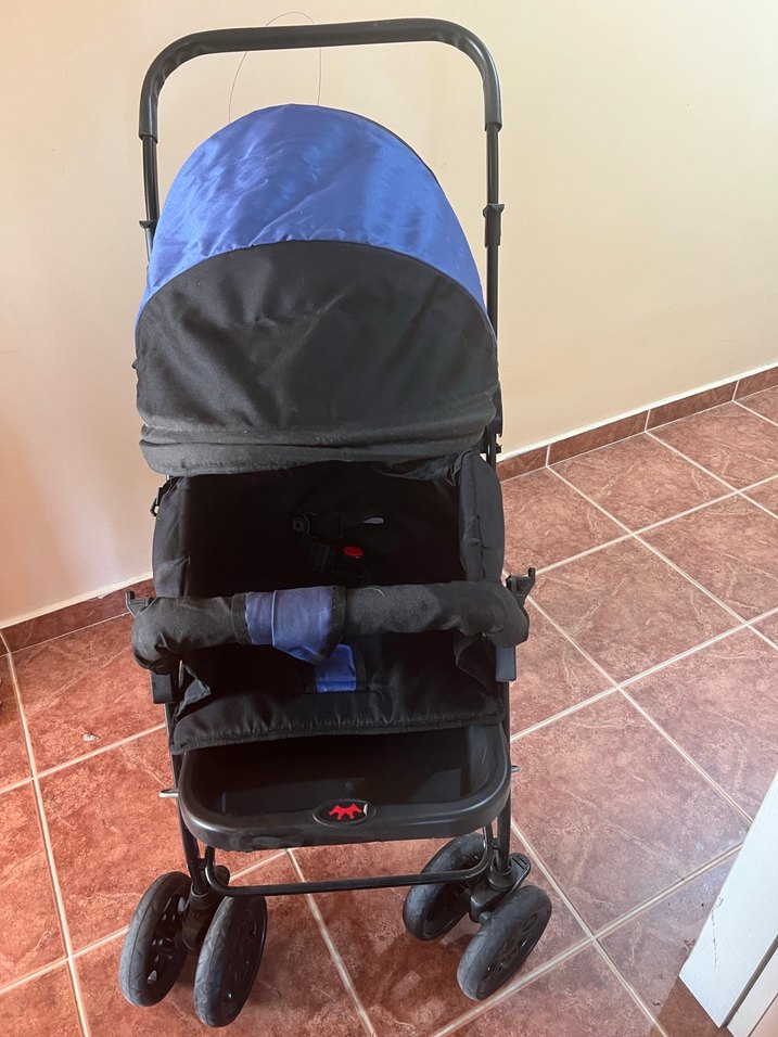 Siyah Bebek Arabası Katlanabilir Model - Görsel 2