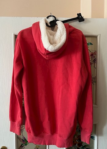 Kırmızı Nakışlı Kadın Sweatshirt - Görsel 2