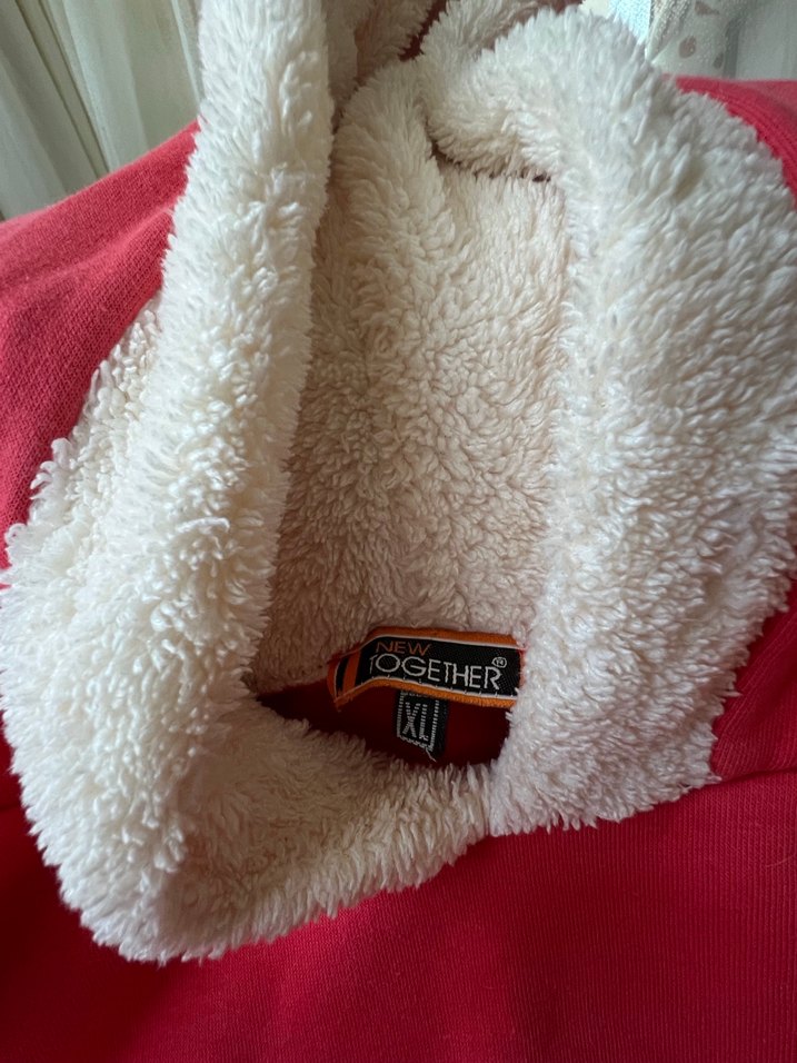 Kırmızı Nakışlı Kadın Sweatshirt - Görsel 4