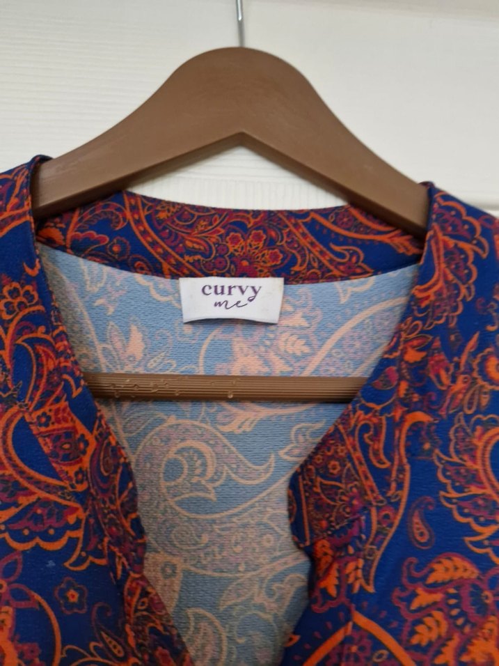 Koyu Mavi Bohem Uzun Kollu Uzun Elbise - Görsel 5