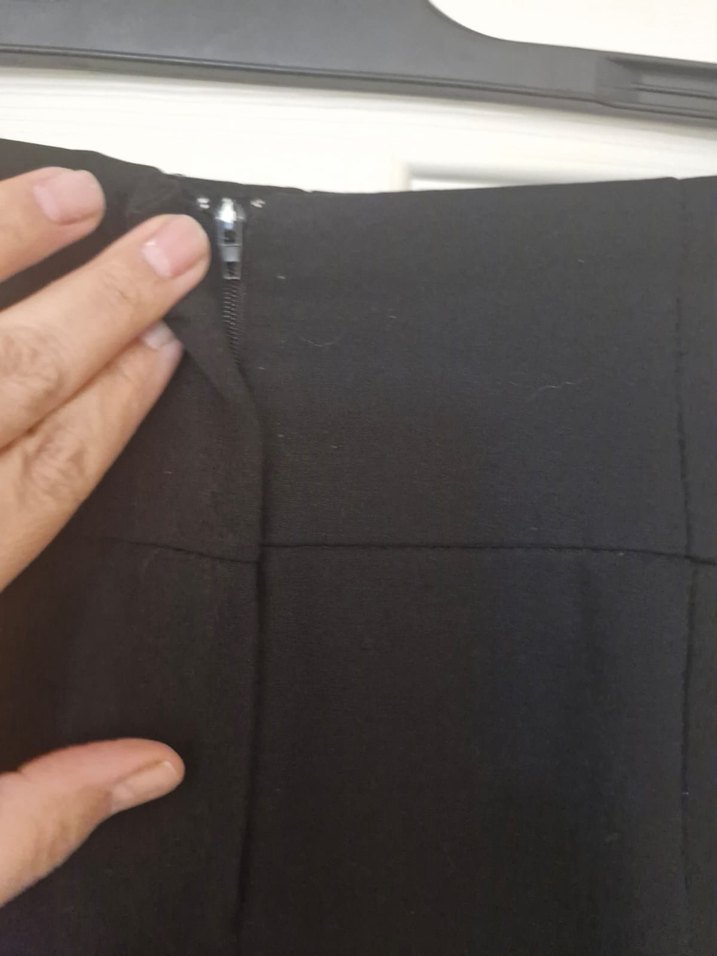 Kadın Siyah Kumaş Normal Kesim Pantolon - Görsel 3