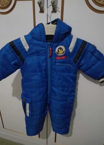 Fermuarlı Koyu Mavi Erkek Bebek Tulum mont - Görsel 6