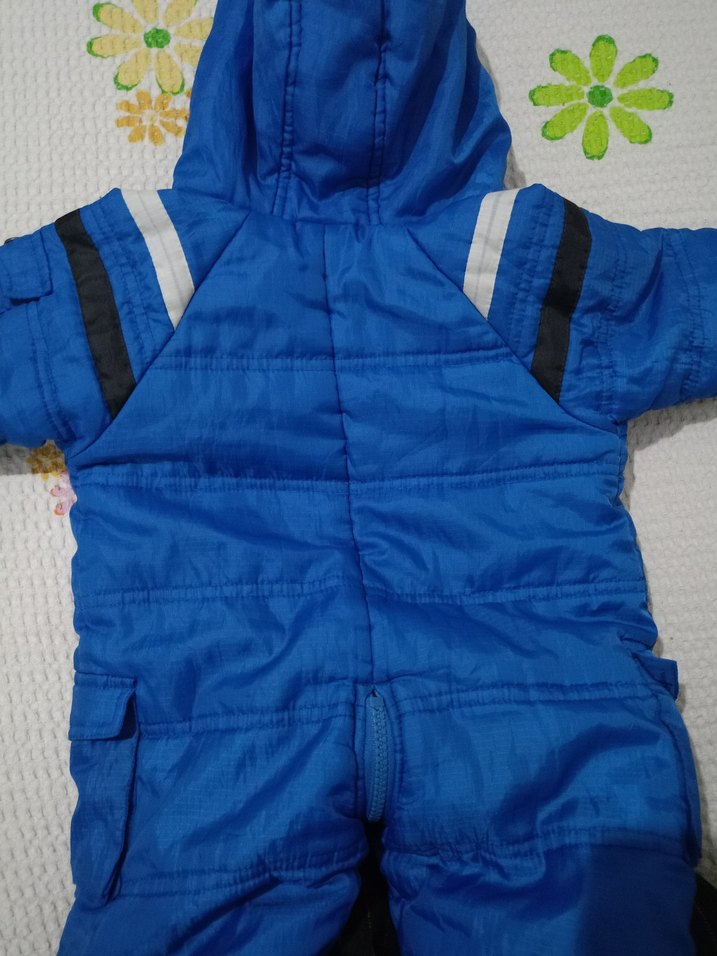 Fermuarlı Koyu Mavi Erkek Bebek Tulum mont - Görsel 2