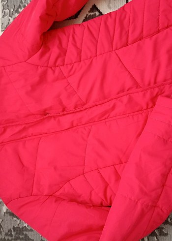 fuşya Düğmeli Kadın Mont - Görsel 3