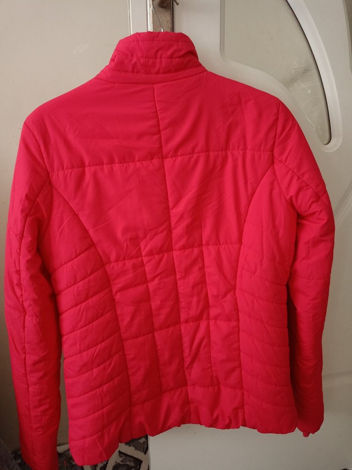 fuşya Düğmeli Kadın Mont - Görsel 2