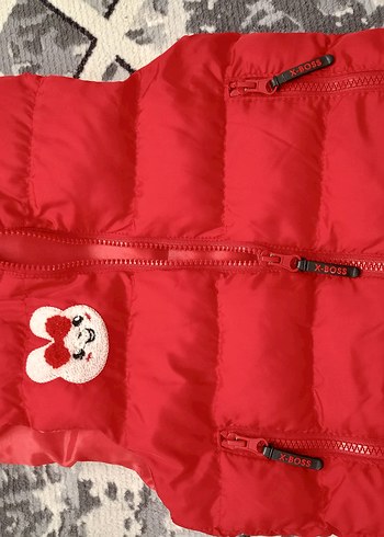 Kırmızı kız Çocuk Fermuarlı kışlık Yelek - Görsel 5