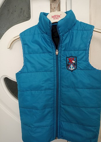 Erkek Çocuk Mavi Fermuarlı Yelek - Görsel 2