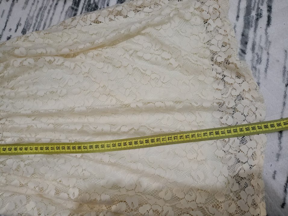 Dantel Detaylı Bej Bohem Midi Elbise - Görsel 3