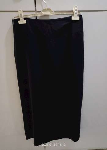 Kadın Lacivert Uzun Kemerli Etek - Görsel 3