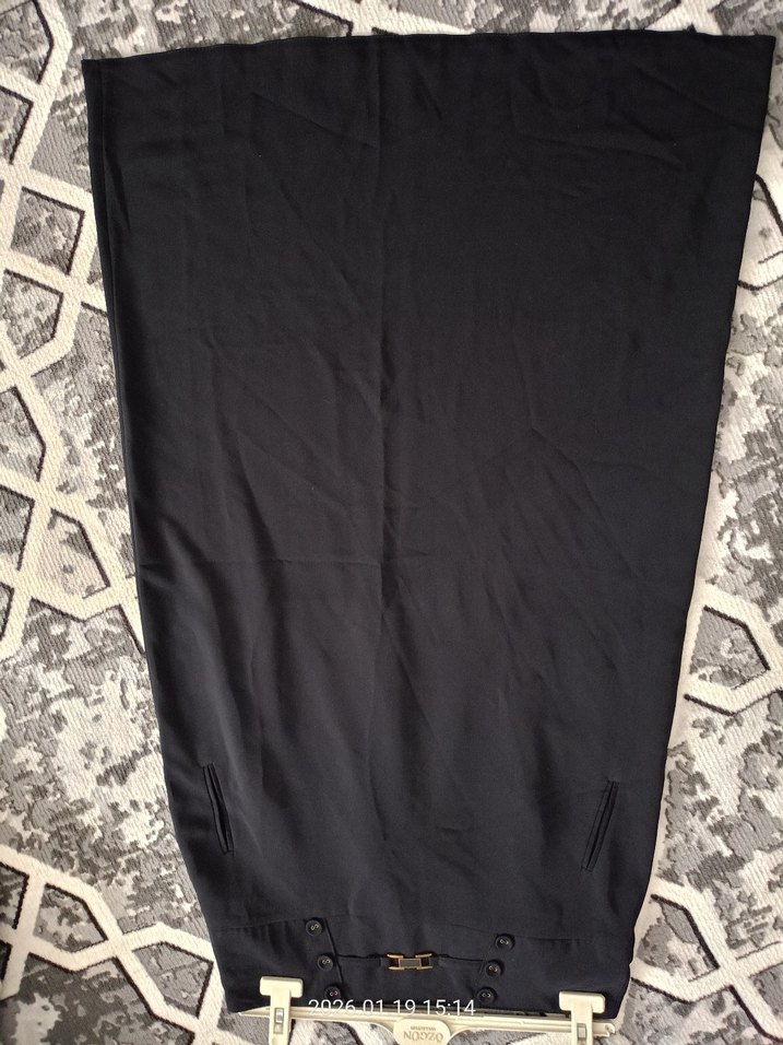 Kadın Lacivert Uzun Kemerli Etek - Görsel 4