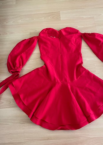 Straplez Mini Elbise - Görsel 2