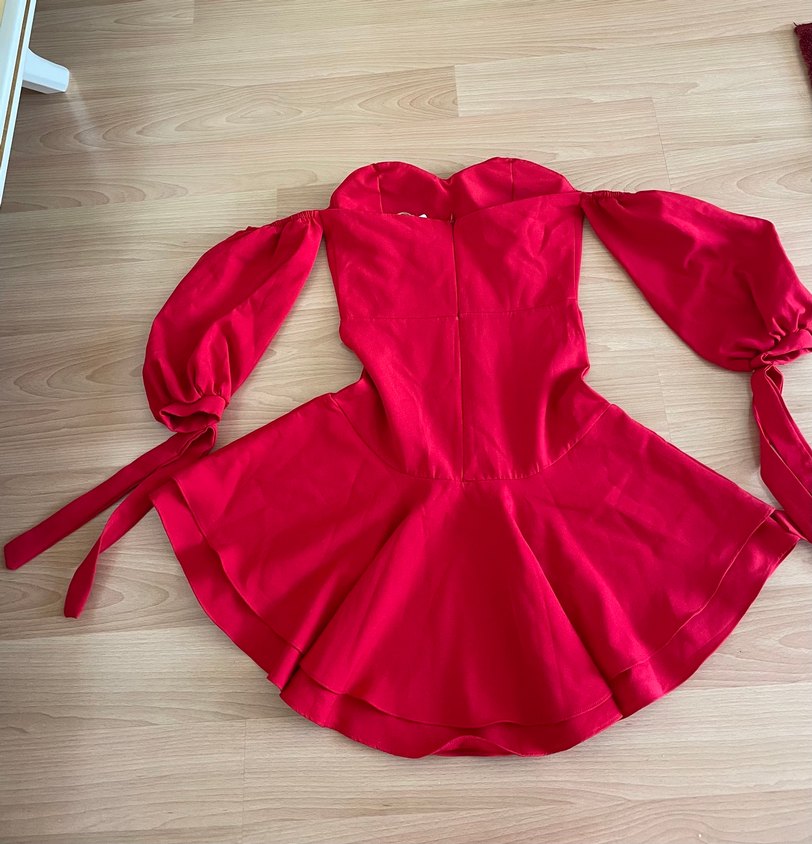 Straplez Mini Elbise - Görsel 2