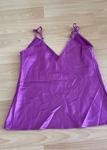 Parlak Mor İnce Askılı üst - Görsel 2