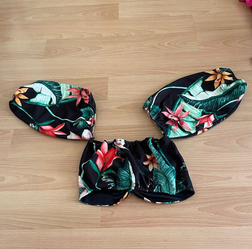 Çiçek Desenli Bohem Mini üst - Görsel 2