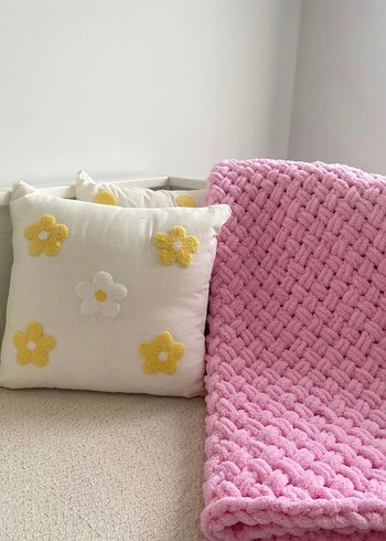 Pembe Örgü Çocuk Battaniyesi - Görsel 3