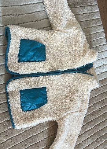 Beyaz Peluş Erkek Çocuk Mont - Görsel 2