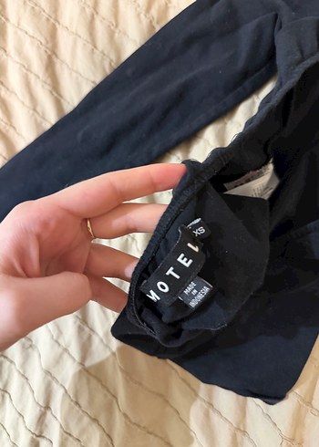 Motel rocks Siyah sırtı açık uzun kollu - Görsel 3