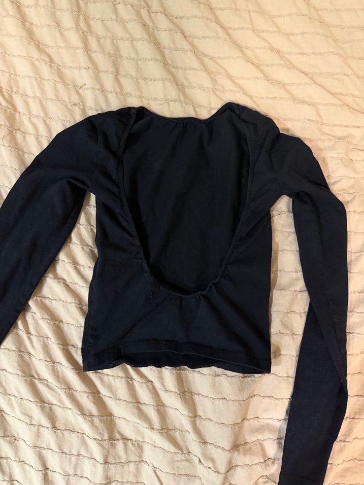 Motel rocks Siyah sırtı açık uzun kollu - Görsel 2