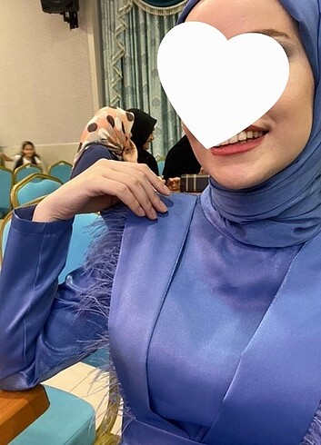 40 Beden mavi Renk Abiye