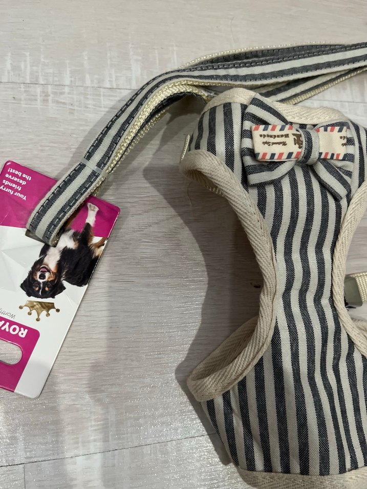 Lacivert Çizgili Köpek Göğüs Tasması - Görsel 2