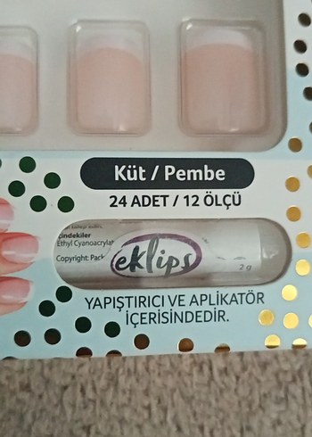 Eklips Fransız Takma Tırnak Seti 24 Parça - Görsel 3
