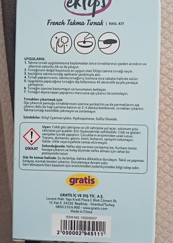 Eklips Fransız Takma Tırnak Seti 24 Parça - Görsel 2