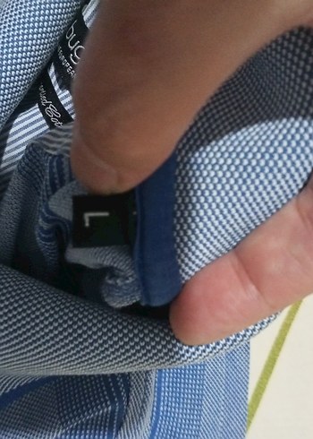 Gri Çizgili Kısa Kollu Polo Tişört - Görsel 2