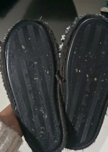 Kadın Triko Zebra Desenli Dolgu Topuk Terlik - Görsel 2