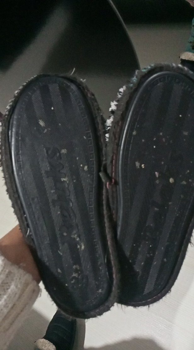 Kadın Triko Zebra Desenli Dolgu Topuk Terlik - Görsel 2