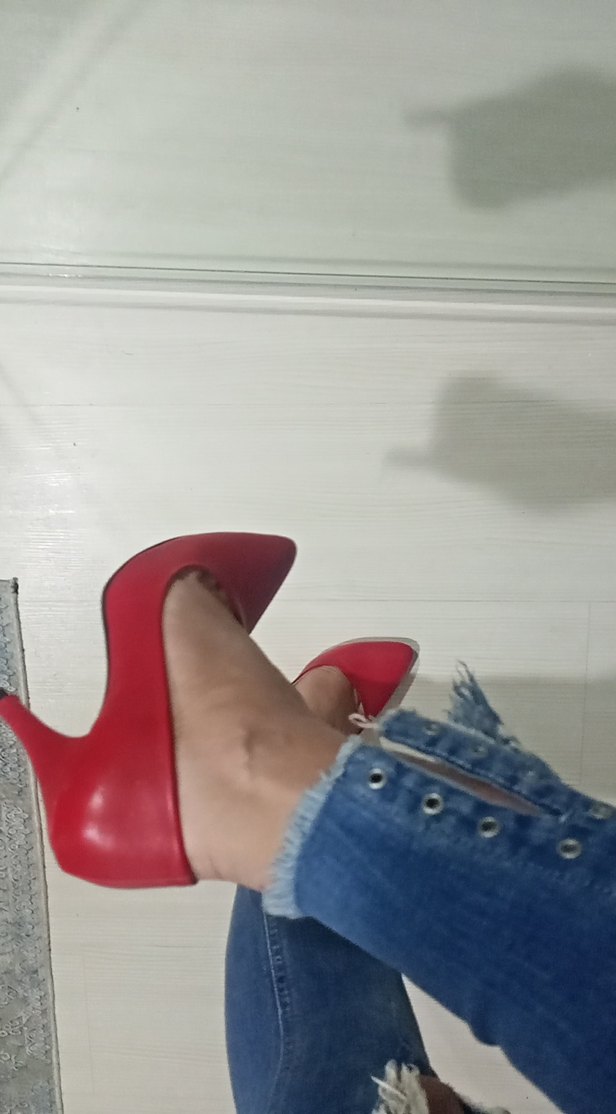 Kırmızı Stiletto Topuklu Kadın Ayakkabı - Görsel 5
