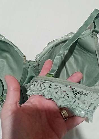 Yeşil Vintage Dantelli Bohem Sütyen - Görsel 2