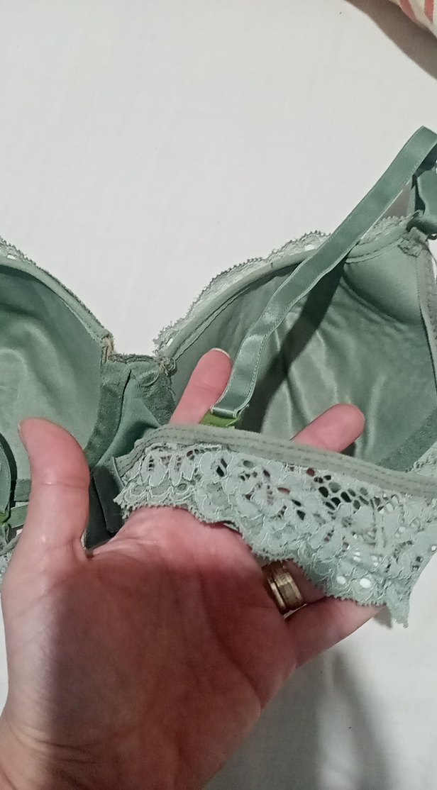 Yeşil Vintage Dantelli Bohem Sütyen - Görsel 2