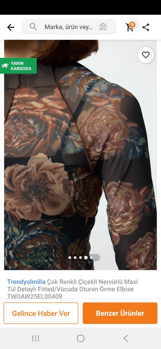 Trendyolmilla Çok Renkli Çiçekli Uzun Elbise - Görsel 2