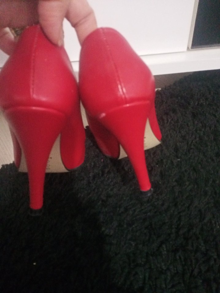 Klasik Kırmızı Topuklu Kadın Ayakkabı - Görsel 2
