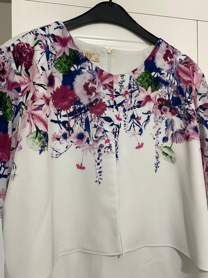 Çiçek Desenli Uzun Kollu Kadın gömlek - Görsel 2