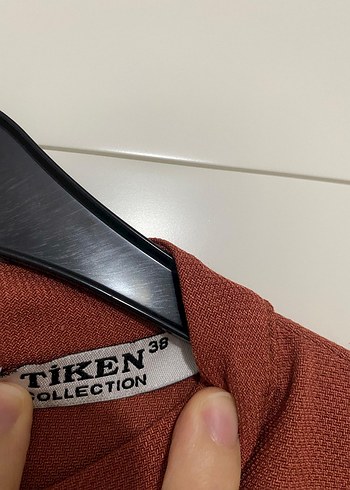 Uzun Kollu Kahverengi Salaş Elbise - Görsel 4