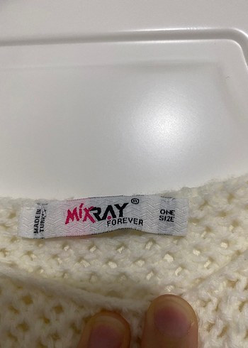 Kadın Beyaz Örgü Salaş Kazak - Görsel 4