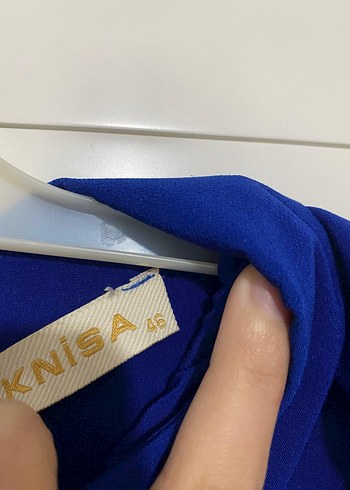 Mavi Piliseli Kadın Gömlek - Görsel 4