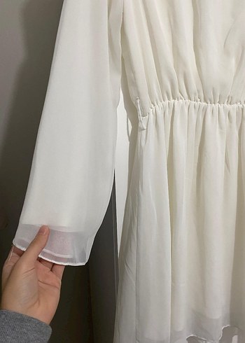 Uzun Kollu Beyaz tunik - Görsel 2