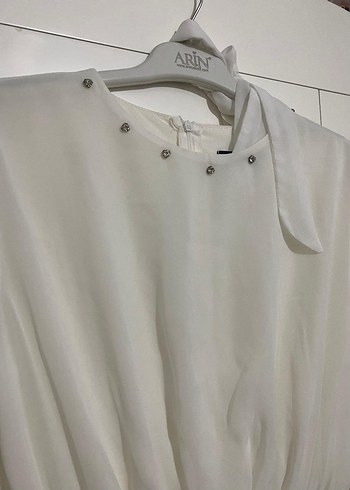 Uzun Kollu Beyaz tunik - Görsel 3