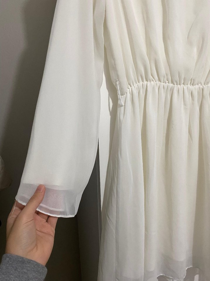 Uzun Kollu Beyaz tunik - Görsel 2