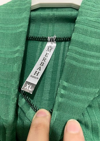 Yeşil Kadın Keten Balıkçı Yaka body - Görsel 4