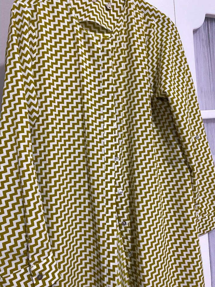 Kadın yeşil Pilili Uzun Tunik - Görsel 3