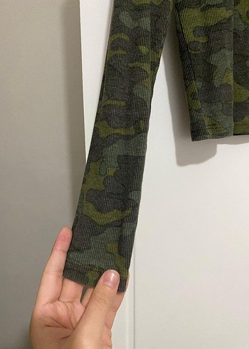 Kadın Kamuflaj Uzun Kollu body - Görsel 2