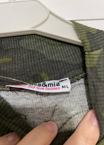 Kadın Kamuflaj Uzun Kollu body - Görsel 3